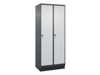 locker,HxBxD 1950x800x500mm,2vak,vak B 400mm,draaigrendel,sokkel - 1