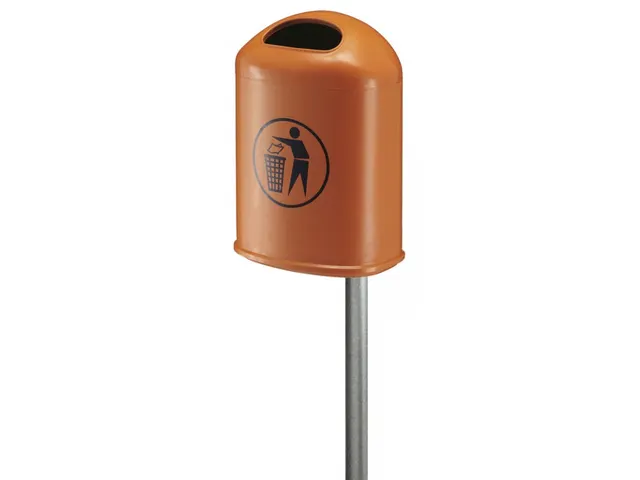 Poubelle d'extérieur Métal 45L Orange