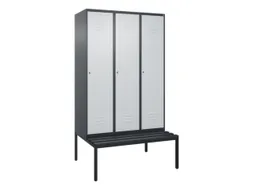 locker voor scheiding van kleding,HxBxD 2120x1200x815mm,3vak