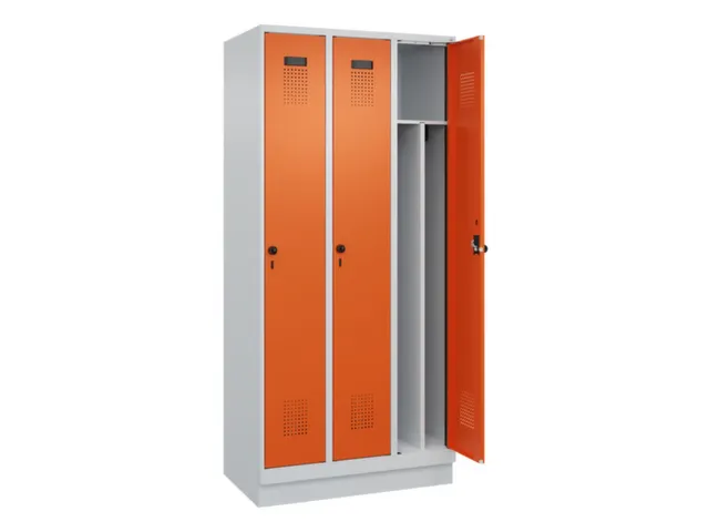 locker voor scheiding van kleding,HxBxD 1950x900x500mm,3vak