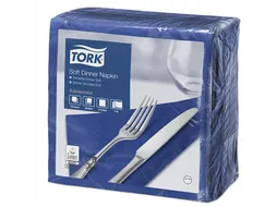 Tork 477594 Dinnerservet 39x39cm 3-laags 1/4 vouw 12x100st Donkerblauw