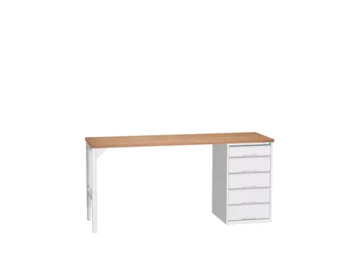 werkbank,HxBxD 930x2000x600mm,multiplexblad,2voeten/1container