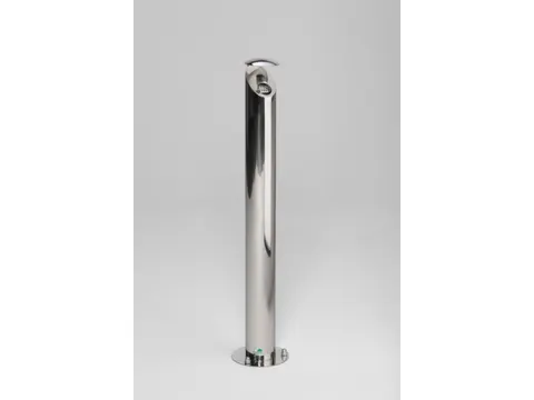 Staande asbak van RVS,HxBxD 1030x120x200mm,RVS,romp gepolijst,ovaal