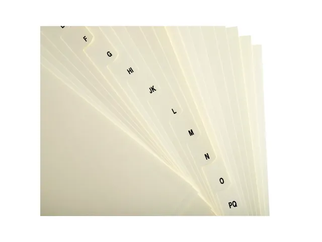 Tabbladen karton 155 g 20 tabs A-Z ivoor