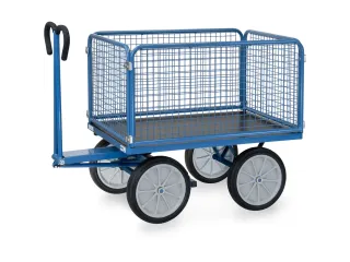 Handtrekwagen 6434v 1000kg 1200x800mm Draadgaas Massief Rubber - 1