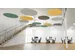 Panneau de plafond acoustique rond Feutre PET Ø120cm Gris clair
