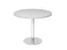 vergadertafel,HxØ 745x1000mm,rond,schotelvoet chroom,ronde buis