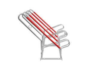 fietsenrek,HxBxD 930x1400x820mm,4instelplaatsen,gebruik eenzijdig - 1