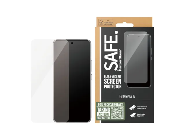 PanzerGlass SAFE. by Screen Protector OnePlus 15 | Ultra-Wide Fit,