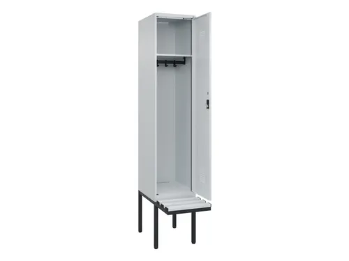 locker met bank,HxBxD 2120x400x815mm,1vak,vak B 400mm,cilinderslot