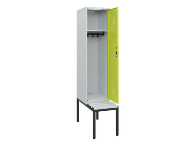 locker met bank,HxBxD 1950x400x815mm,1vak,vak B 400mm,cilinderslot