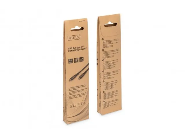 USB 4-aansluitkabel Type-C - Type-C aluminium behuizing PP Braid 1m