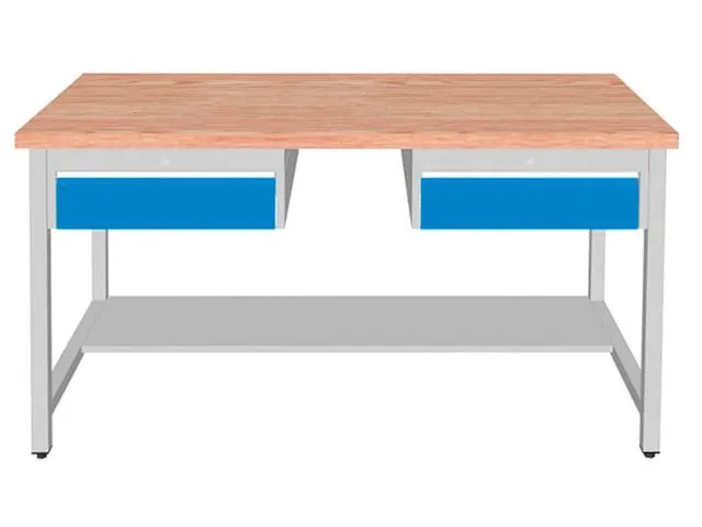 werkbank,HxBxD 860x2000x750mm,onderstel RAL5013,fronten RAL5012