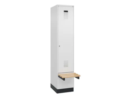 locker met bank,HxBxD 1950x400x815mm,1vak,vak B 400mm,cilinderslot