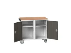 montagetafel 980x1050x600mm multiplexblad 2 kasten RAL7035 fr. RAL7016