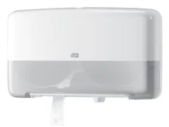 Tork 555500 T2 Twin Mini Jumbo Toiletpapier Dispenser Elevation Wit