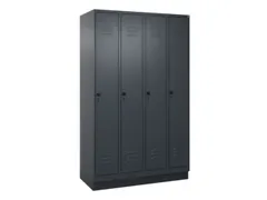locker,HxBxD 1950x1200x500mm,4vak,vak B 300mm,draaigrendel,sokkel