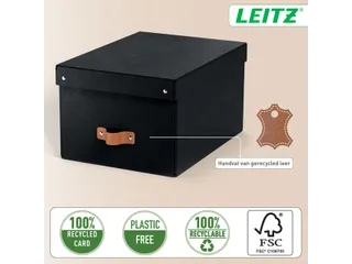 Leitz Puro Opbergdoos met deksel medium 17L set van 2 zwart - 10
