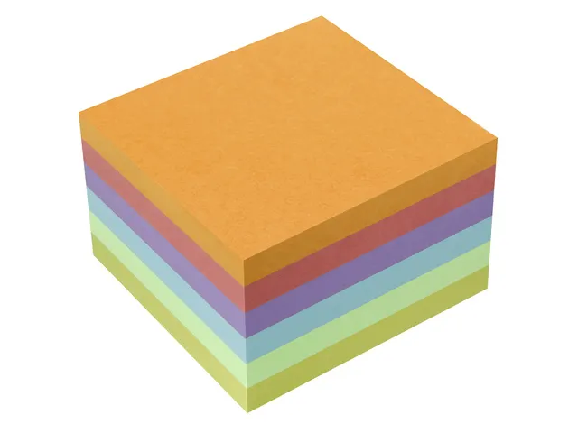 Sticky notes UPM recycled 75x75mm assorti blok 450 vel, doos 1x blok