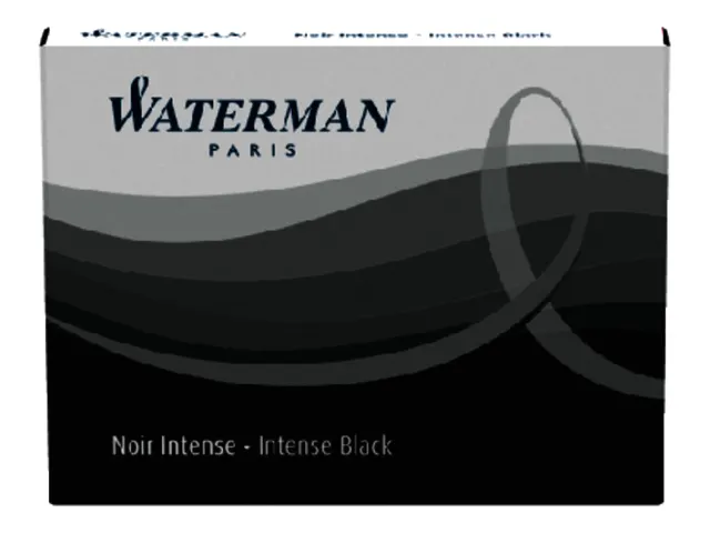 Inktpatroon Waterman kort Zwart 6 stuks