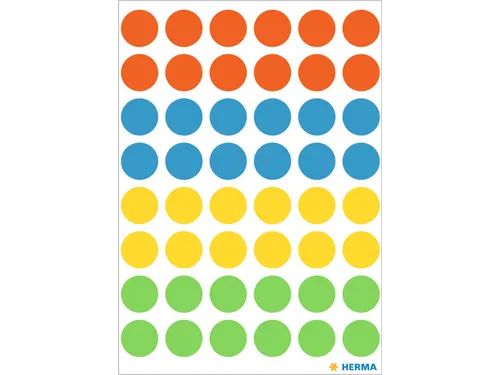 HERMA 1851 Multipurpose etiketten Rond 13mm Assorti 240 stuks