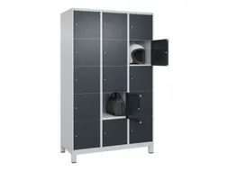 lockerkast,HxBxD 1950x1200x500mm,3x5vakken,vak B 400mm,cil.-slot