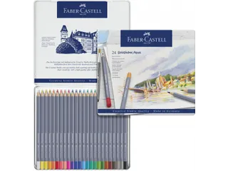 Aquarelkleurpotlood Faber-Castell Goldfaber etui 24 stuks - 2