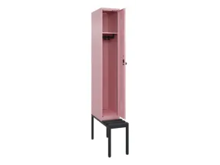 locker met bank,HxBxD 2120x300x815mm,1vak,vak B 300mm,draaigrendel - 1