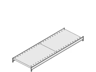 legbord,v. breedvakstelling,BxD 2000x500mm,vakl. 350kg,ingelegd - 1