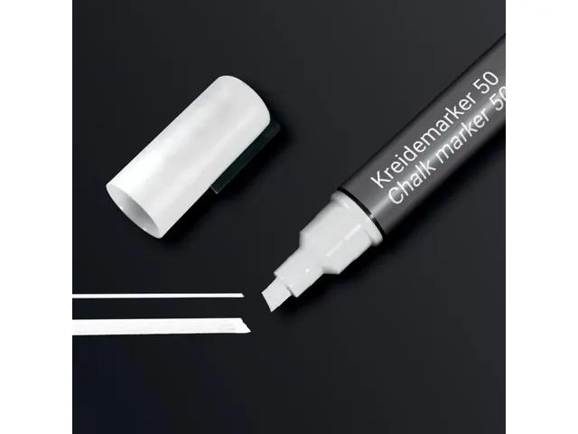 Krijtstift Sigel 1stuk wit wig punt 1-5 mm