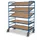 Etagewagen 250kg 1695x1350x665mm 5 Etages Hout Staalbuis