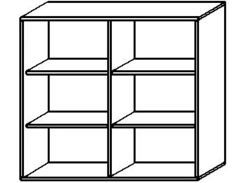 kantoorstelling,HxBxD 1150x1200x430mm,decor romp esdoorn