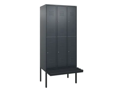 Dubbeldekse dekenkist,HxBxD 2120x900x815mm,3x2vak.,vak B 300mm