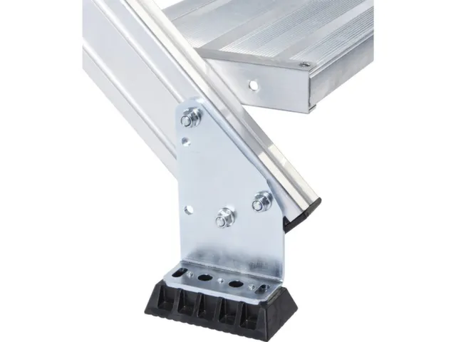 bordestrap,verrijdbaar,bordes H 0,4m,2treden,45° helling,aluminium