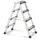 Ladder Aluminium Beide Zijden Te Gebruiken H 880mm 2x4Treden
