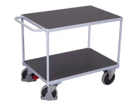 tafelwagen,draagverm. 500kg,2etage(s),laadvl. LxB 1000x700mm,houtetage