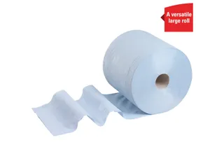 Poetsrol WypAll L20 2-laags 23,5x190m 500vel blauw 7300 - 4