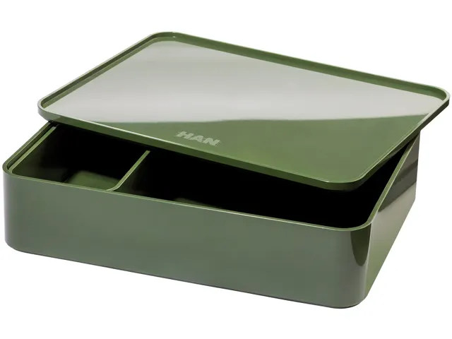 Smart-organiser Han Allison box met binnenschaal en deksel groen, stap