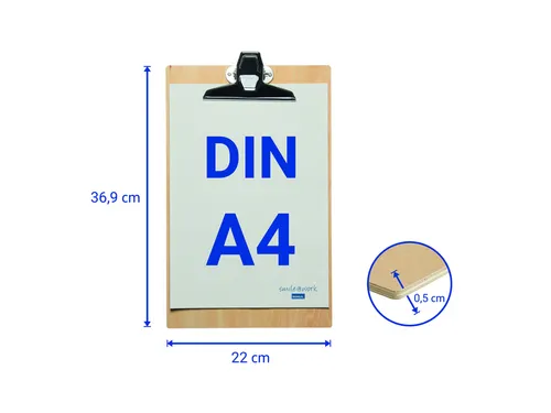 Klembord MAUL Tilia A4 staand hout 0,5cm