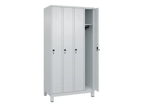 locker,HxBxD 1950x1000x500mm,4vak,vak B 250mm,draaigrendel,voeten