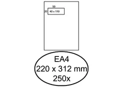 Envelop Hermes Venster Ea4 venster links 40x110mm zelfklevend 120gr