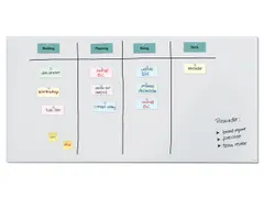 Glasmagneetbord XL Sigel mat super wit 2000x1000x18mm 2 magn