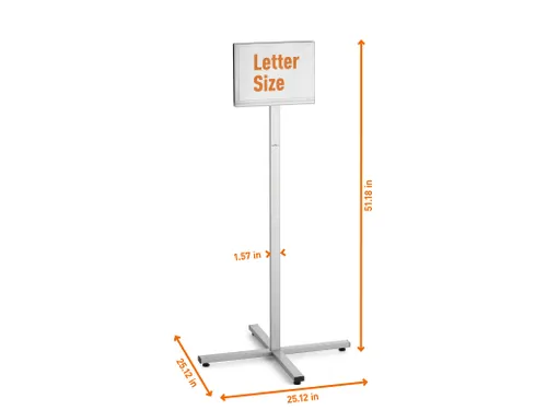 Vloerstandaard info stand outdoor A4 grijs