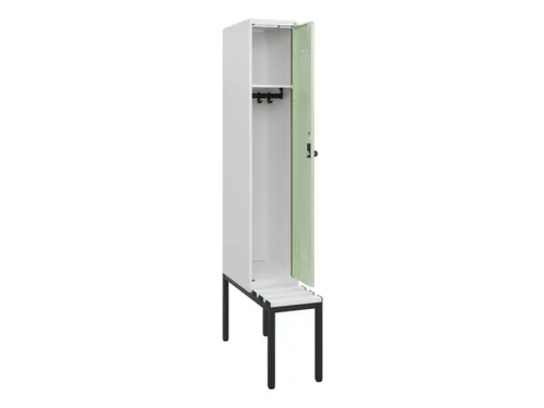 locker met bank,HxBxD 1950x300x815mm,1vak,vak B 300mm,draaigrendel