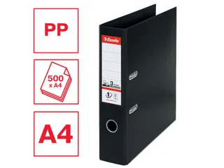 Ordner Esselte No.1 72mm PP 30% gerecycled folie Multipack zwart 5 stu - 5