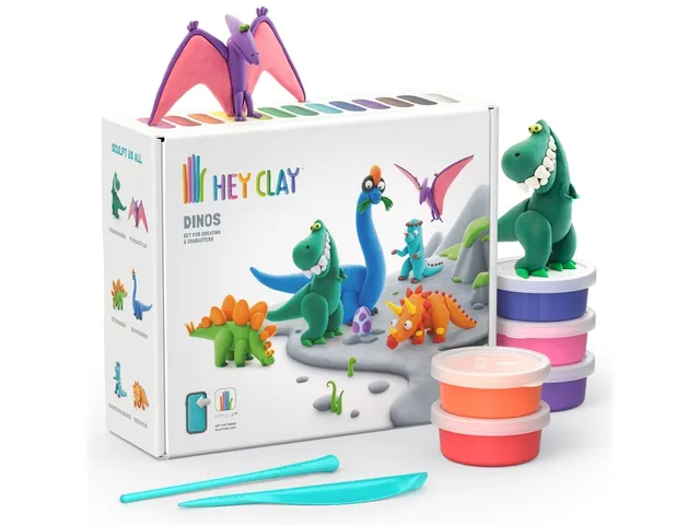 Hey Clay Klei set Dinos 15 delen