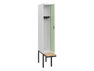 locker met bank,HxBxD 1950x300x815mm,1vak,vak B 300mm,cilinderslot - 1