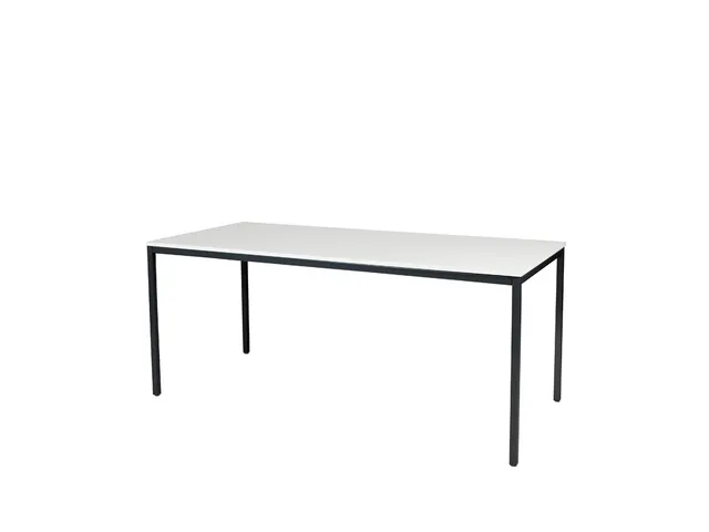 Domino Basic Tafel Vaste Hoogte 1800x800mm Wit 25mm Zwart