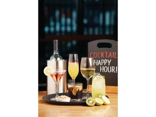 Dienblad Olympia Kristallon antislip 35.6cm PP zwart - 6