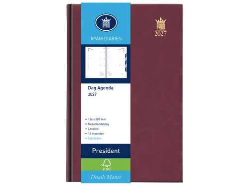 Agenda 2027 Ryam President 1dag/1pagina bordeaux